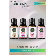 Gardone 4 Lü Set Esansiyel Uçucu Yağ Buhurdanlık Yağı Difüzörü Kokusu Esans Amber Gül Hanımeli Pudra