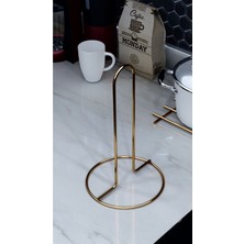 Edora Home Metal Kağıt Havluluk Dolu Çelik Gold Kaplama Dik Havlu Peçetelik