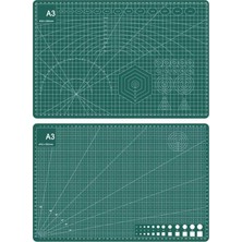 Emay Center A3 Çift Taraflı Kendinden Iyileşen Kesim Matı 45X30 cm Hobi ve Maket Kesme Tablası Yeşil