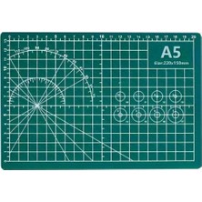 Emay Center A5 Kesme Matı 22X15 cm Kılavuz Çizgili Yeşil Hobi ve Maket Kesim Tablası