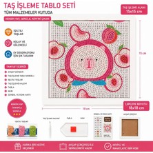 İğne İzi 5d Elmas Taş Işleme Tablo Seti 18X18 cm Ahşap Çerçeveli Elmas Mozaik Hobi Seti Kendin Yap Hobi Seti Kanvas ve Çerçeveli