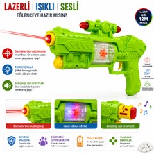 Duman Lazerli Işıklı Sesli Döner Gövdeli Oyuncak Uzay Silahı