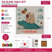 İğne İzi 5d Elmas Taş Işleme Tablo Seti Kapibara Desenli 18X18 cm Ahşap Çerçeveli Elmas Mozaik Hobi Seti Capybara Kendin Yap Hobi Seti Kanvas ve Çerçeveli