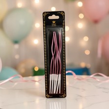 Partyplus Mum Spiral(Burgulu) Pembe Renk Uzun Pk6 Lı