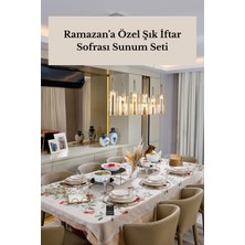 Edora Home İftar Sofrası Sunum Seti Dekoratif Masa Konsepti Gold Detaylı