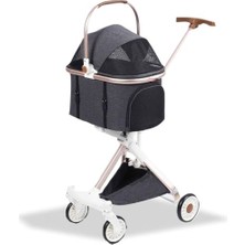 Euro Dog Muratech Eurodog Katlanabilir Köpek Arabası Koyu Gri 83X48,5X110 cm