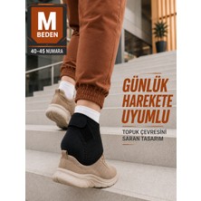 ALK Siyah Topuk Destek Çorabı M Beden 40-45 Ayarlanabilir Cırtlı Rahat Tasarım - Lisinya