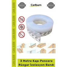 Floranova #bant Yapışkanlı Şeffaf Epdm Silikon Sızdırmazlık Fitil 3 Metre Kapı Pencere Rüzgar Izolasyon Bandı