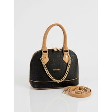 Just Polo Kadın Zincir Detaylı Lüks El ve Omuz Çantası Shopper Ebat : 25X22 cm