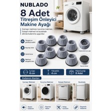 Nublado 8 Adet Titreşim Önleyici Makine Ayağı 6 cm Iç Çap 4 cm Yükseklik Kaymaz Tabanlı