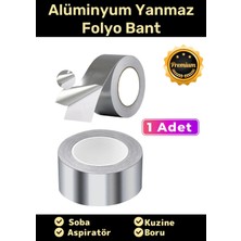 Floranova Özel Suya Sıcaklığa Dayanıklı Tamir Soba Boru Yama Alüminyum Yanmaz Folyo Bant 44MM 10MT - 1 Adet