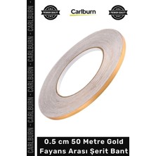 Floranova #bant Dekoratif Kendinden Yapışkanlı Karo Zemin Duvar Süsü 05 cm 50 Metre Gold Fayans Arası Şerit Ba
