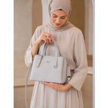Just Polo Kadın Orta Boy Premium Deri Ayarlanabilir Askılı 3 Bölmeli Şık El & Omuz Çantası Shoulder Bag