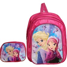 Disney Frozen Karlar Ülkesi Temalı Kız Çocuk Pembe Okul Çantası – Beslenme Çantası Hediye