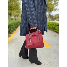 Just Polo Yeni Sezon 3 Bölmeli Yumuşak Deri Şık El ve Omuz Çantası Shopper 22 x 18 cm