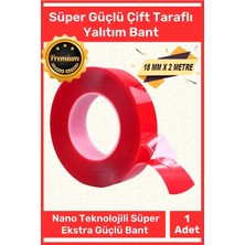 Floranova Premium Ekstra Güçlü Çok Amaçlı Çift Taraflı Tamir Cam Dış Mekan Montaj 2mt Silikon Şeffaf Bant