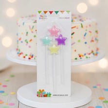 Partyplus Yıldız Mum Makaron Renk Pk 4 Lü