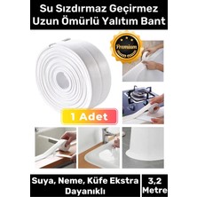 Floranova Premium Su Geçirmez Sızdırmaz Dayanıklı Lavabo Pvc Yağ Kenar Küf Önleyici 3.2m 2 Adet Izolasyon Bant