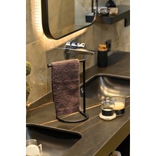 Edora Home Mat Siyah Tekli Havluluk