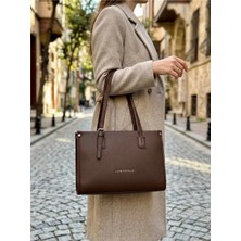 Just Polo Kadın Yeni Sezon Yumuşak Deri Büyük Boy Fermuarlı Lüks Tasarım El Çantası Shopper