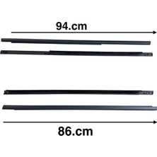 Bayram Ön ve Arka Kapı Dış Cam Sıyırıcı Fitil Takımı Mitsubishi Lancer 1999-2005