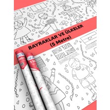 Ülkeler ve Bayrakları Boyama Kağıdı