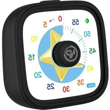 Die Grup Analog Alarm Zamanlayıcı, Pomodoro Metodu Için 60DK Süreli, Siyah-Yıldız Desenli