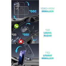 Die Grup Magsafe Uyumlu Araç Telefon Tutucu, 360° Dönebilir Vantuzlu