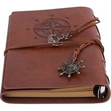Die Grup Vintage Doldurulabilir Notebook - Klasik Pu-Deri Seyahat Günlüğü