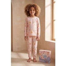 Bony Socks Unicorn Kutulu Kız Çocuk Pijama Takımı Pembe