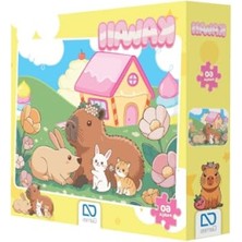 Die Grup Kawaii Desenli 60 Parça Çocuk Puzzle Yapboz
