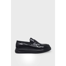 Kanuga Erkek Deri Loafer Siyah Rugan K-FSC3293
