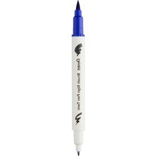 Die Grup Mavi Renkli Çift Taraflı Fırça Uçlu Kalem, Brush Sing Pen Twin