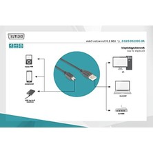 Die Grup 1.8m USB 2.0 Bağlantı Kablosu, Mini B Tipi Uyumlu