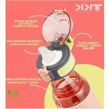 Die Grup 800 ml Taşıma Kulplu Su Matarası, Pembe Renk ve Ölçü Skalası