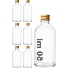 Die Grup Hediyelik Shot Şişesi, 50 ml Cam ve Metal Kapaklı Tasarım