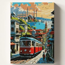 Die Grup Hobi Seti - Sayılarla Boyama Tuvali Istanbul Temalı (40X50 Cm)