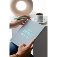 Die Grup Süresiz Planlayıcı Ajanda Defter - 15X21 Cm, Keten Kaplama, Mavi Renk