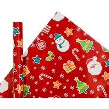 Die Grup 70X100 cm Premium Yılbaşı Hediye Paketleme Kağıdı 2'li Set | Kolay Kullanım, Canlı Renkler
