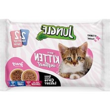 Die Grup Çift Lezzet Pouch, Yavru Kedi Için Tavuk-Kuzu, 4 x 100 gr