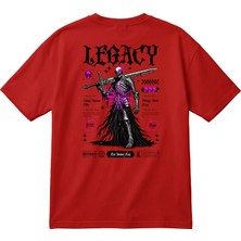 BarsDepo Legacy Baskılı Unisex Oversize Tişört, Premıum Kalite