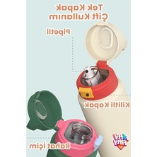 Die Grup Paslanmaz Çelik 550 ml Kapasiteli Pipetli Termos, Pembe Renk