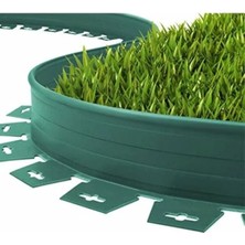 Die Grup Çim Ayırıcı Esnek Plastik Çim Sınırlayıcı Bordür Taş Toprak Ayıracı 25 Metre Yeşil