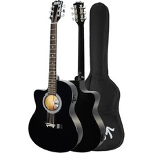 Die Grup Midex RG-560BK-AMP Siyah Amfili Elektro Akustik Gitar Full Set