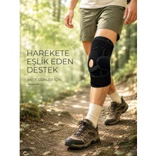 Shoppingfestr Ligamentli Patella Dizlik Silikon Pedli Yan Destekli Ayarlanabilir Sporcu Dizliği Tk