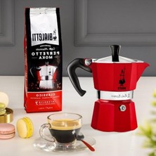 Die Grup 6 Kişilik Espresso Kahve Pişiricisi, Kırmızı Renkli Tasarım