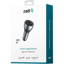 Die Grup 130W Araç Hızlı Şarj Aleti, 2 Usb-C + Usb-A Portlu Kullanım
