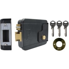 Vintessy Kale Kilit Kale 357M Elektrikli Kapı Otomat Kilidi Makaralı Siyah 52MM