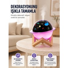Akıllı Bayi Projektör Işıklı, Aromaterapi Uyumlu Mini Masaüstü Hava Nemlendirici Cihaz Aby