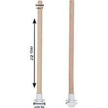Die Grup Ahşap Kuş Tüneği, 2 Adet, 15CM Boy, 10MM Çap